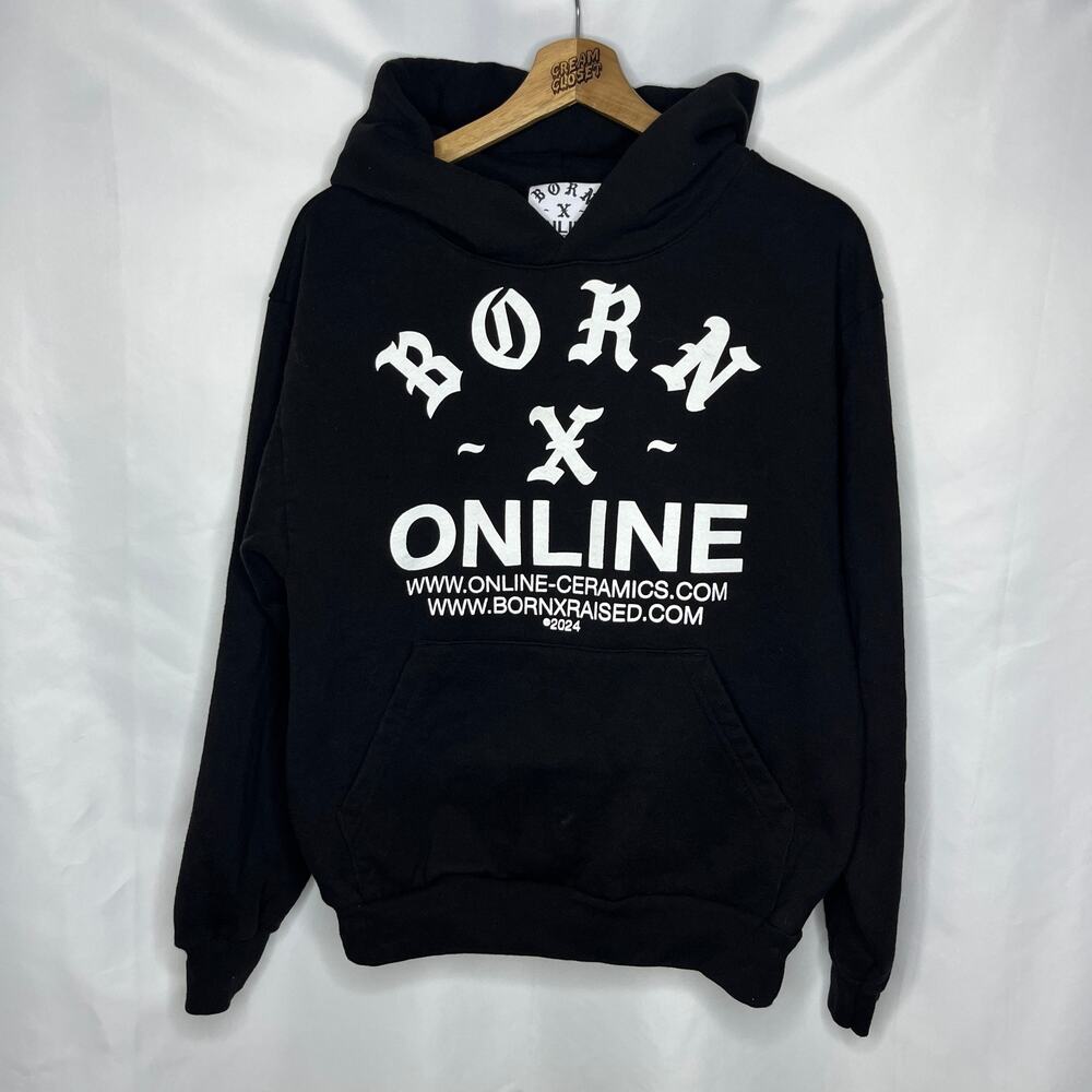 Born X Raised BXR x Online Ceramics Hoodie in Black Small